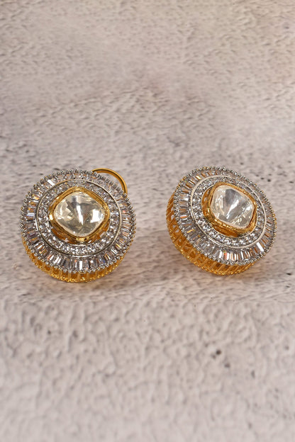 Polki Embellished Stud Earrings 