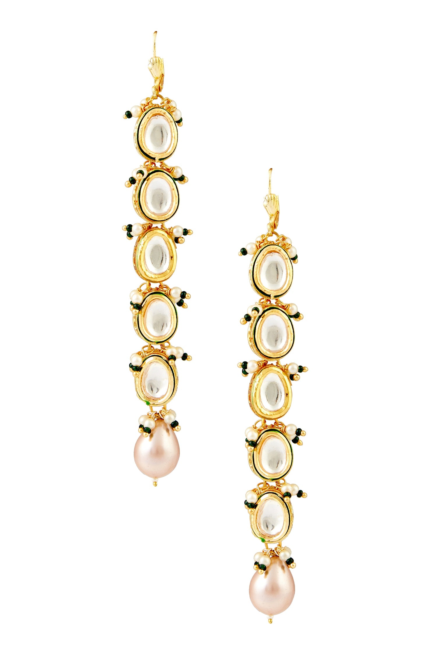 Tiered Kundan Earrings 