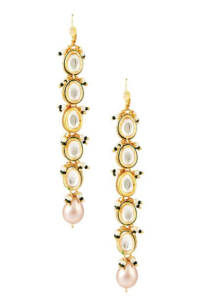 Tiered Kundan Earrings 
