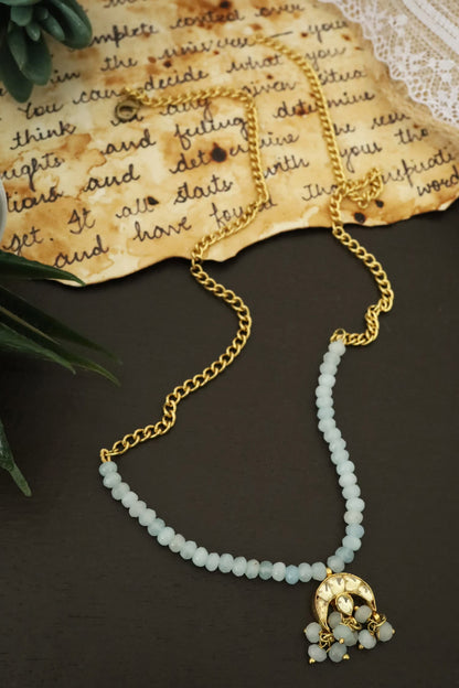 Crescent Moon Pendant Necklace 