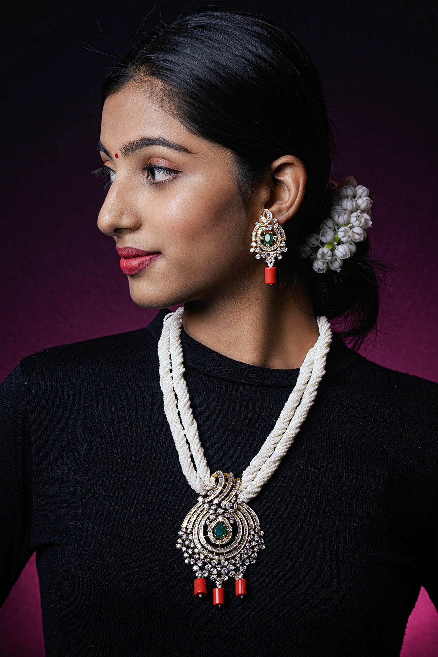 Multistrand Beaded Necklace Set 