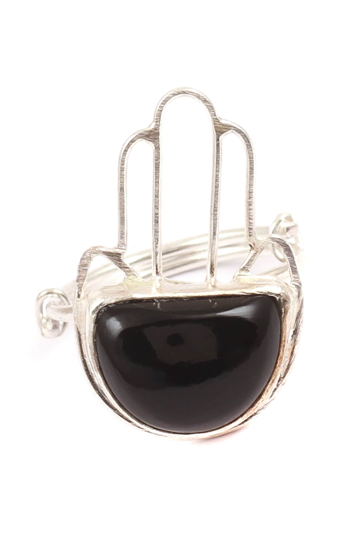 Handcrafted Silver Stone Ring 