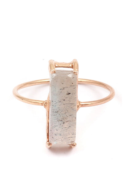 Gold Toned Handcrafted Stone Ring 