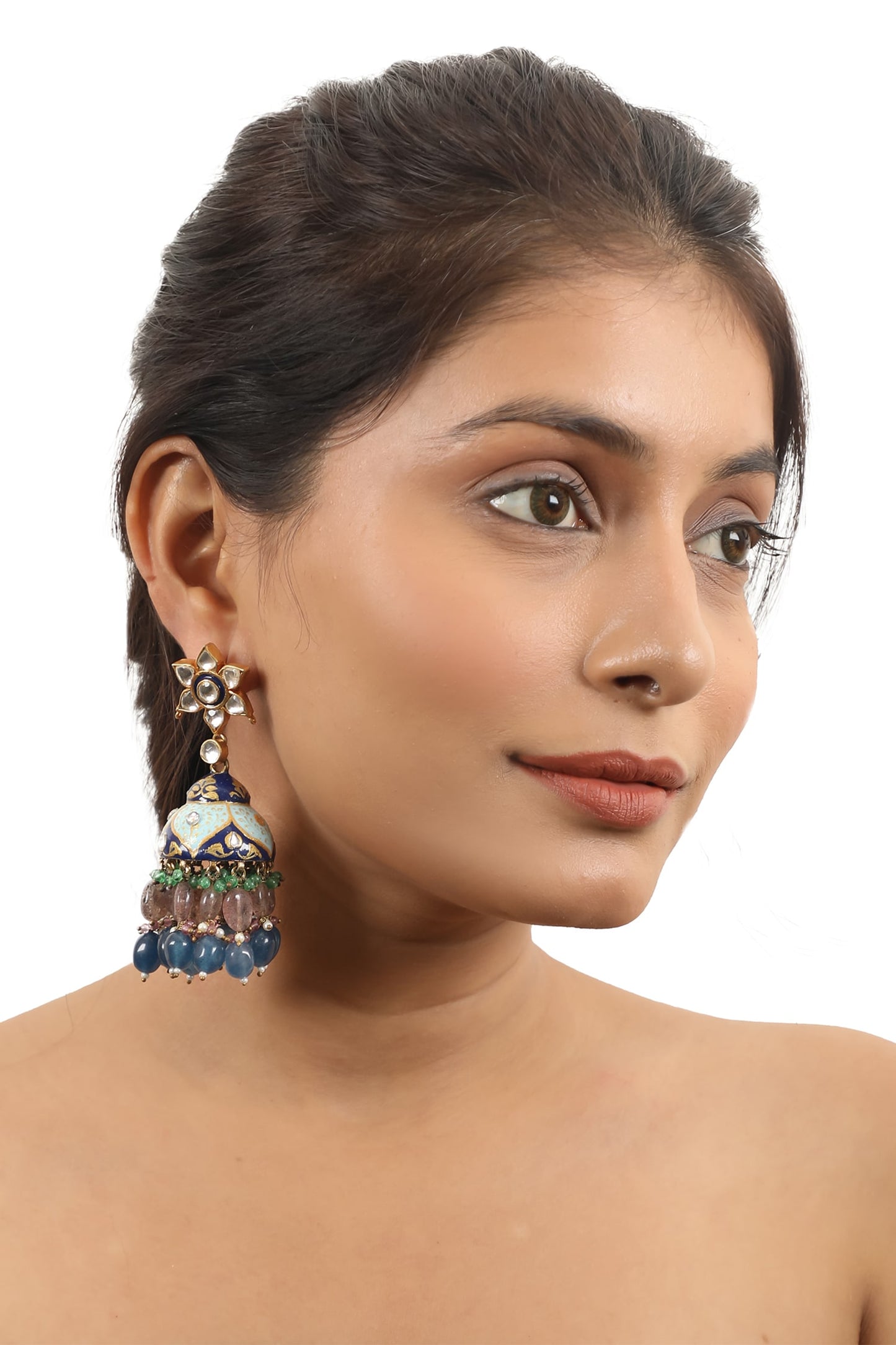 Moroccan Pattern Jhumkas 