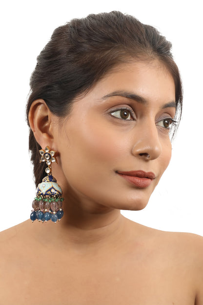 Moroccan Pattern Jhumkas 