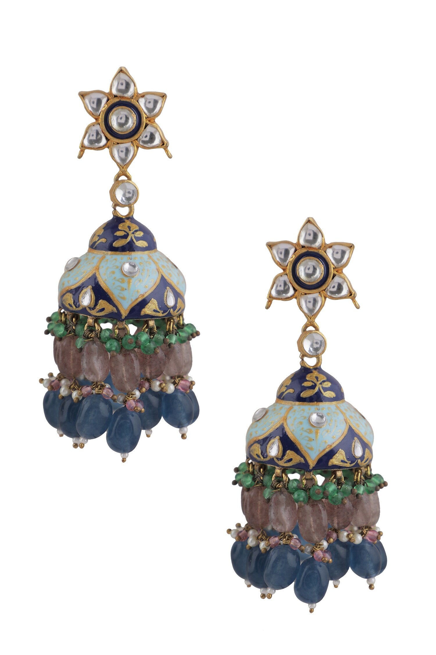 Moroccan Pattern Jhumkas 