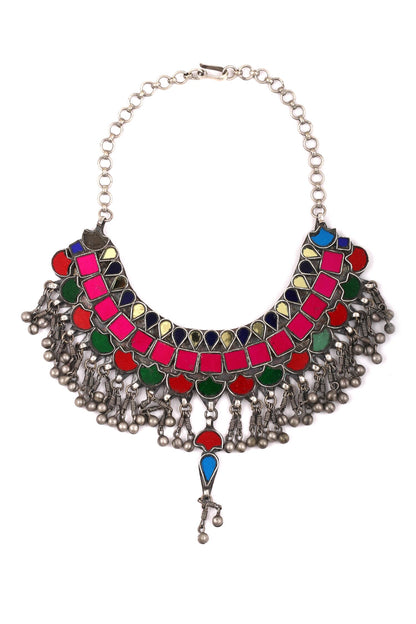 Multi Color Stone Studded Necklace 
