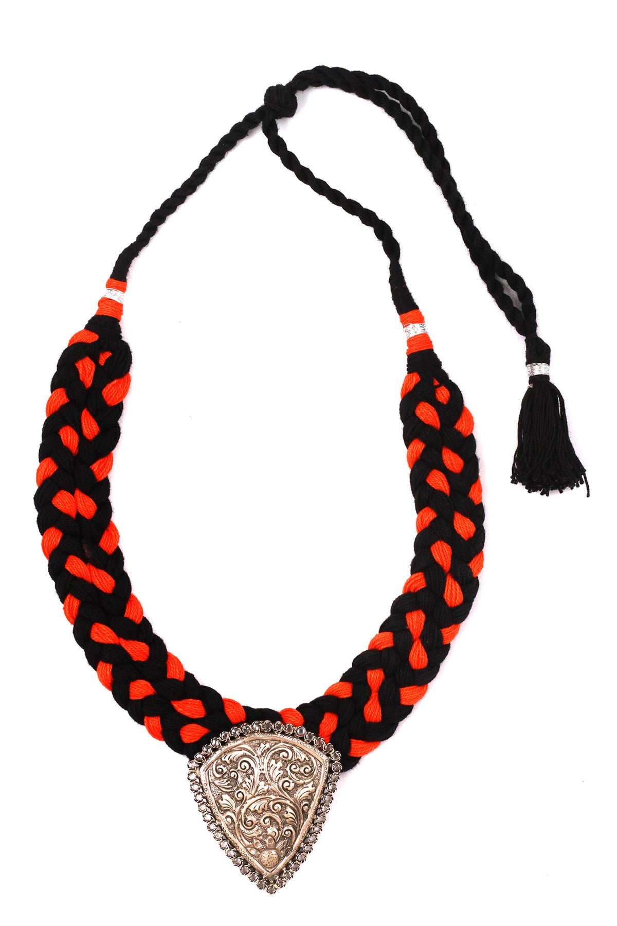 Floral Carved Pendant Necklace 