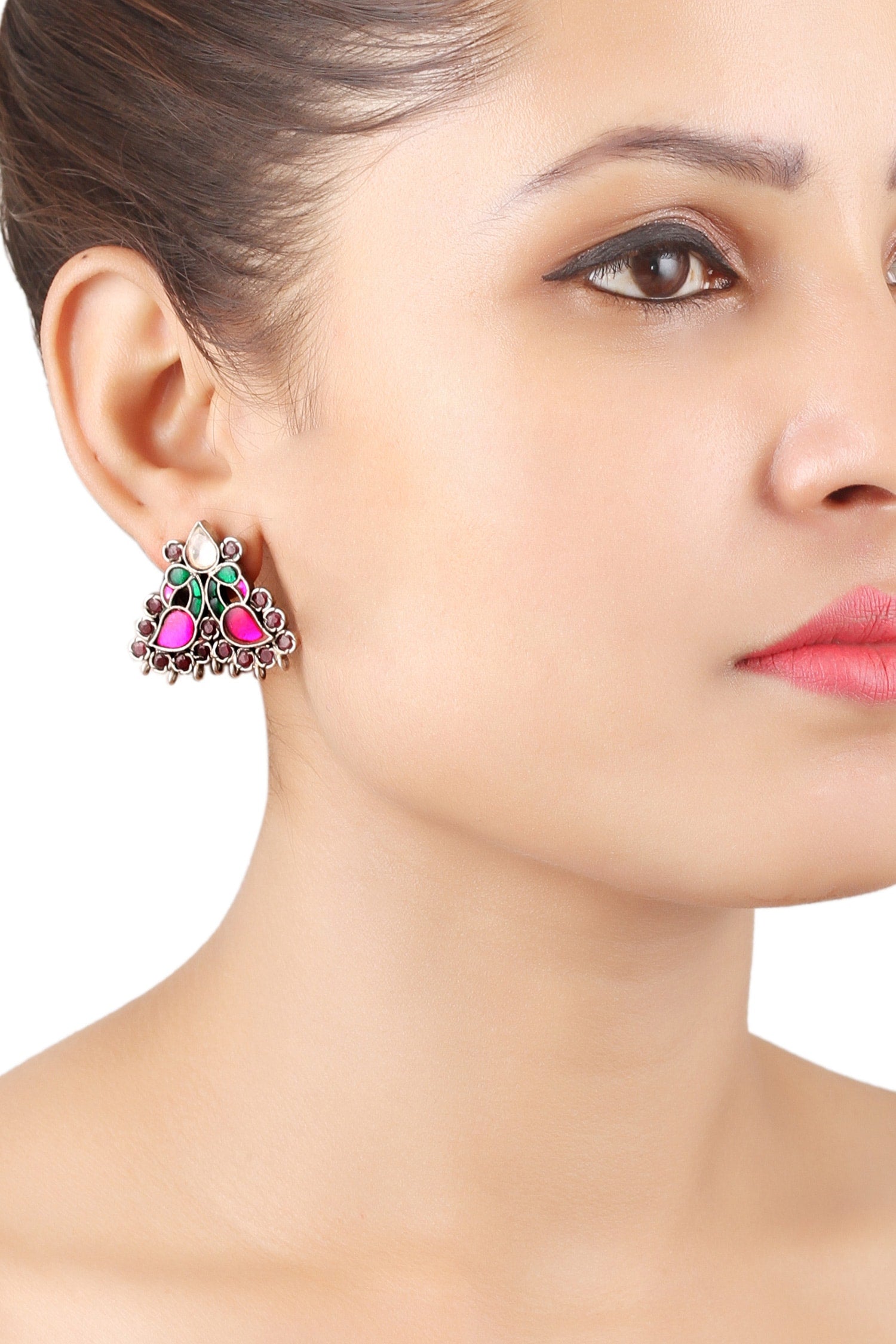 Peacock Stone Earrings 