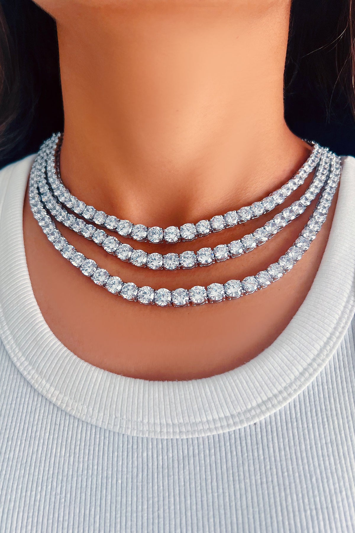 Illiana Layered Embellished Necklace Set 
