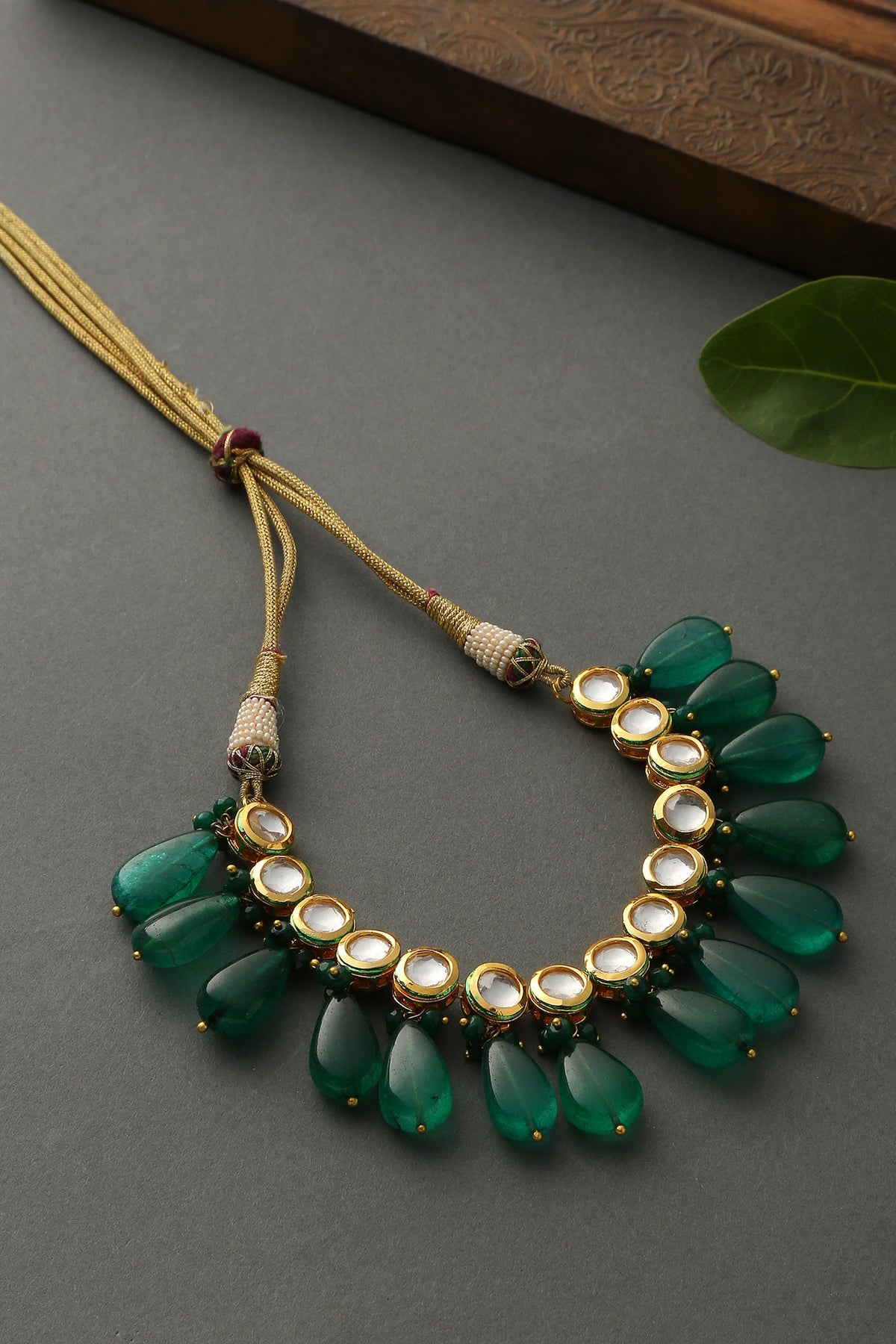 Kundan Stone Drop Choker 