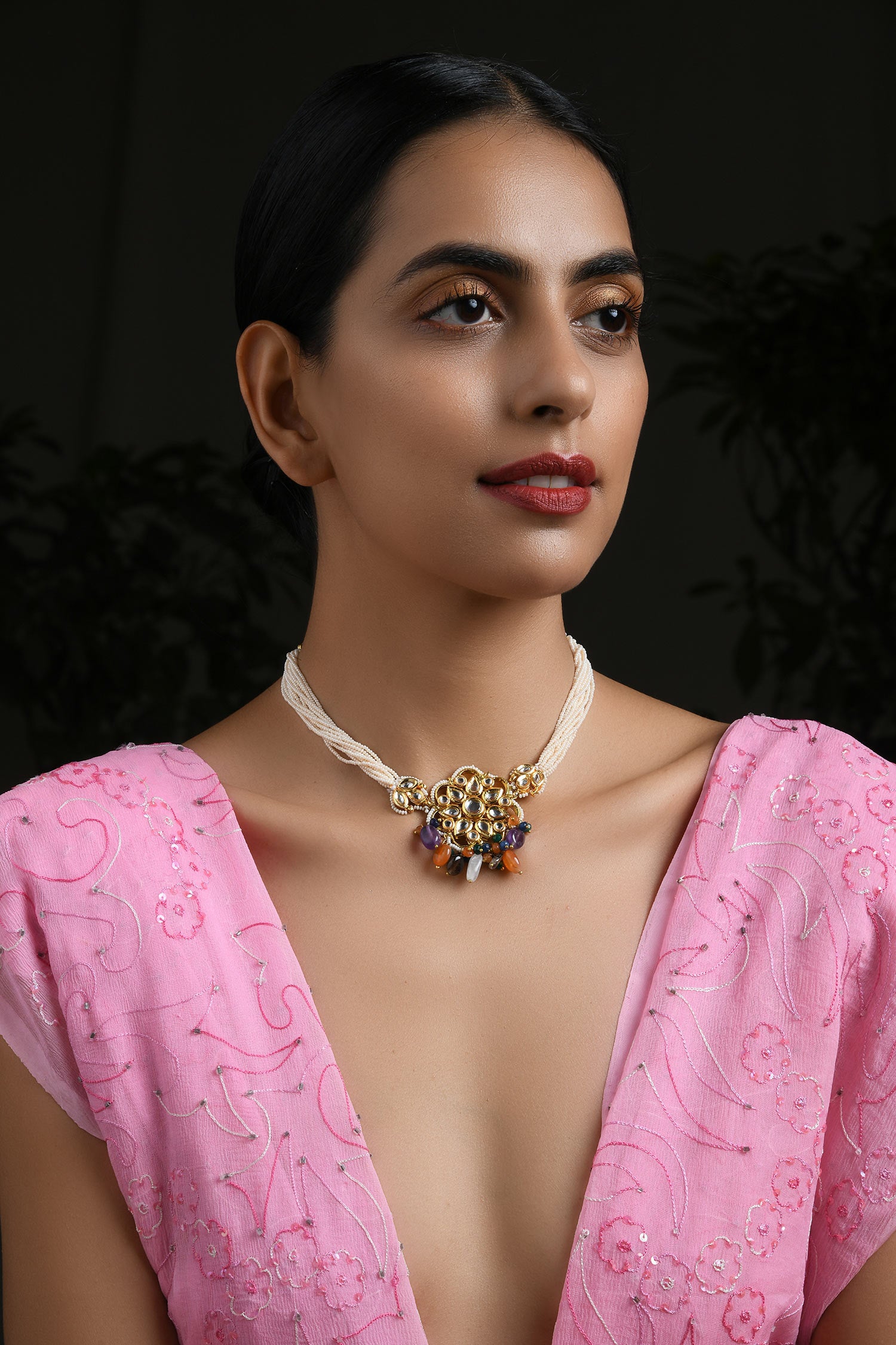 Floral Kundan Choker 