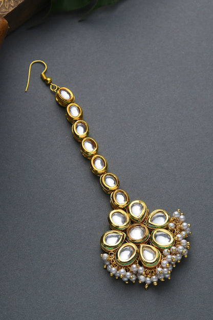 Floral Kundan Maangtikka 