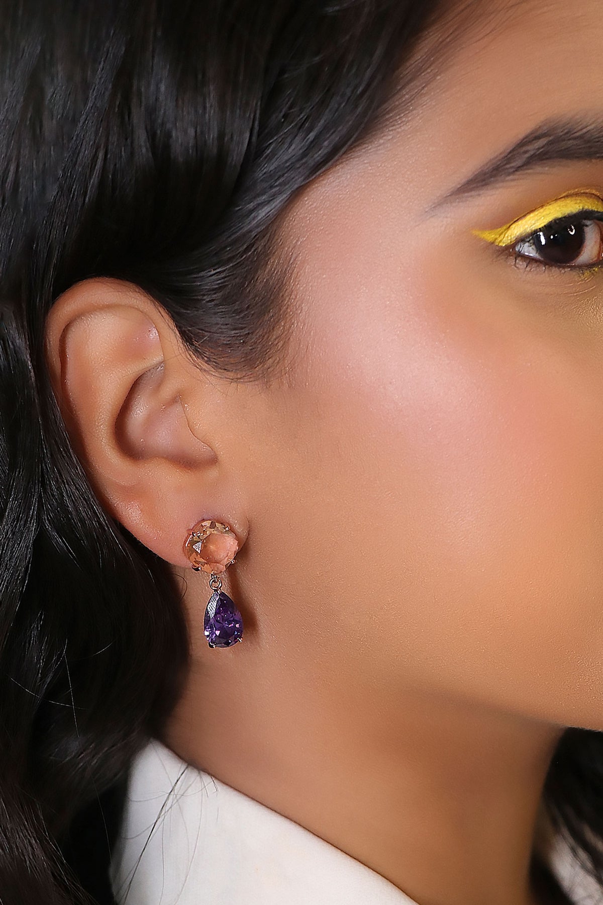 Crystal Tear Drop Shaped Earrings 