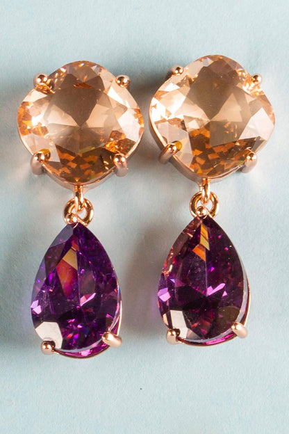 Crystal Tear Drop Shaped Earrings 