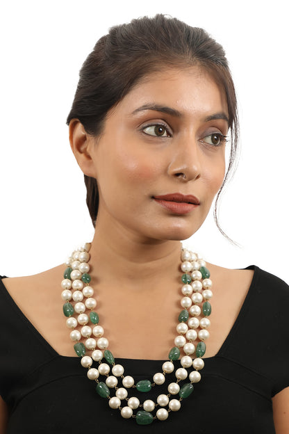 Pearl Three String Necklace 