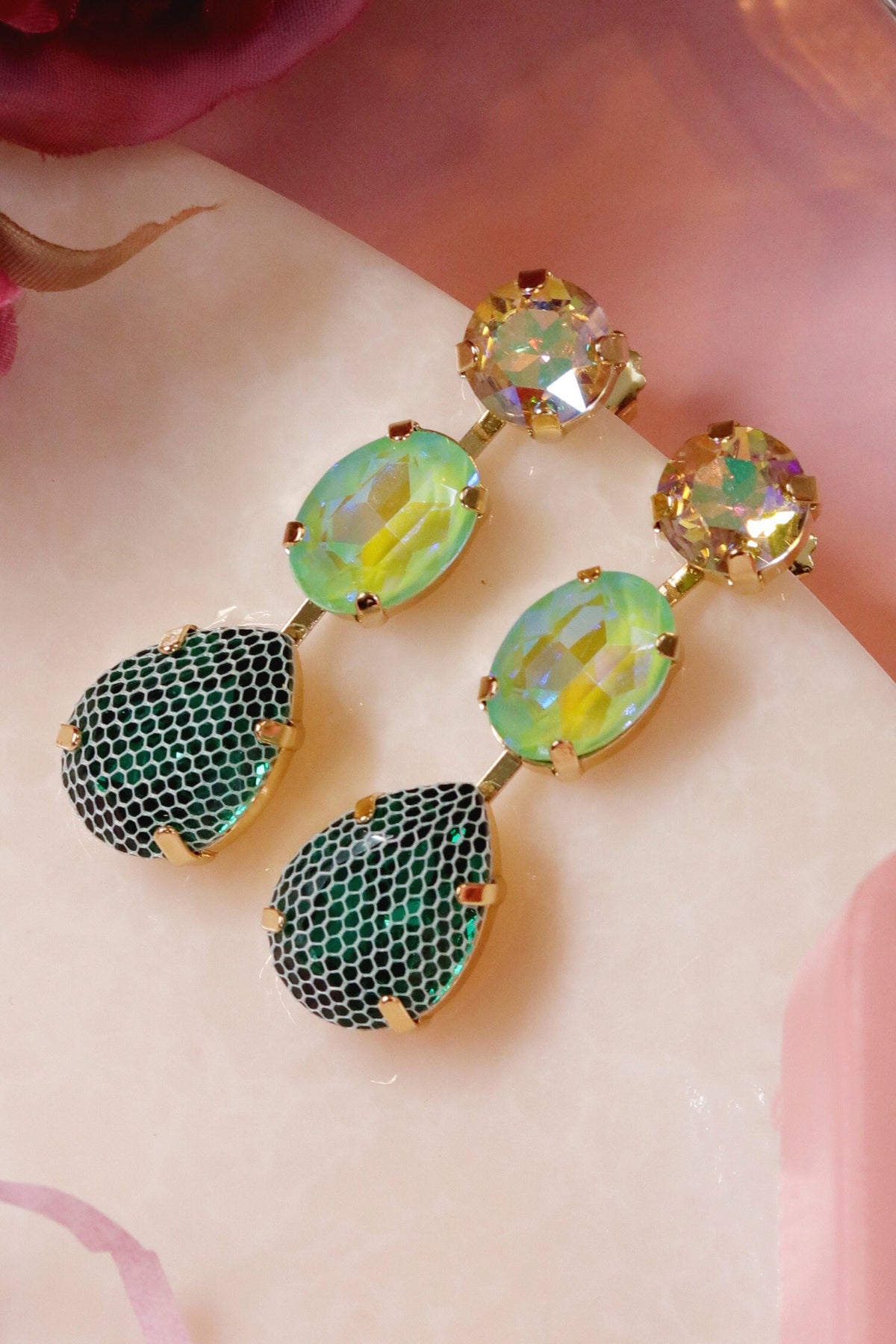 Crystal Embedded Earrings 