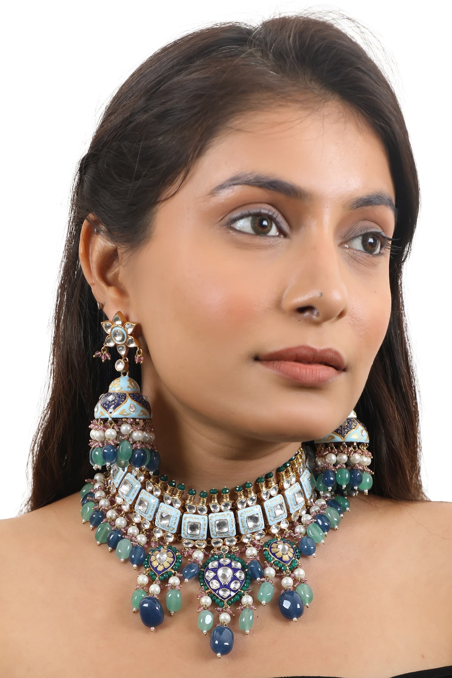 Embellished Mina Work Choker Set 
