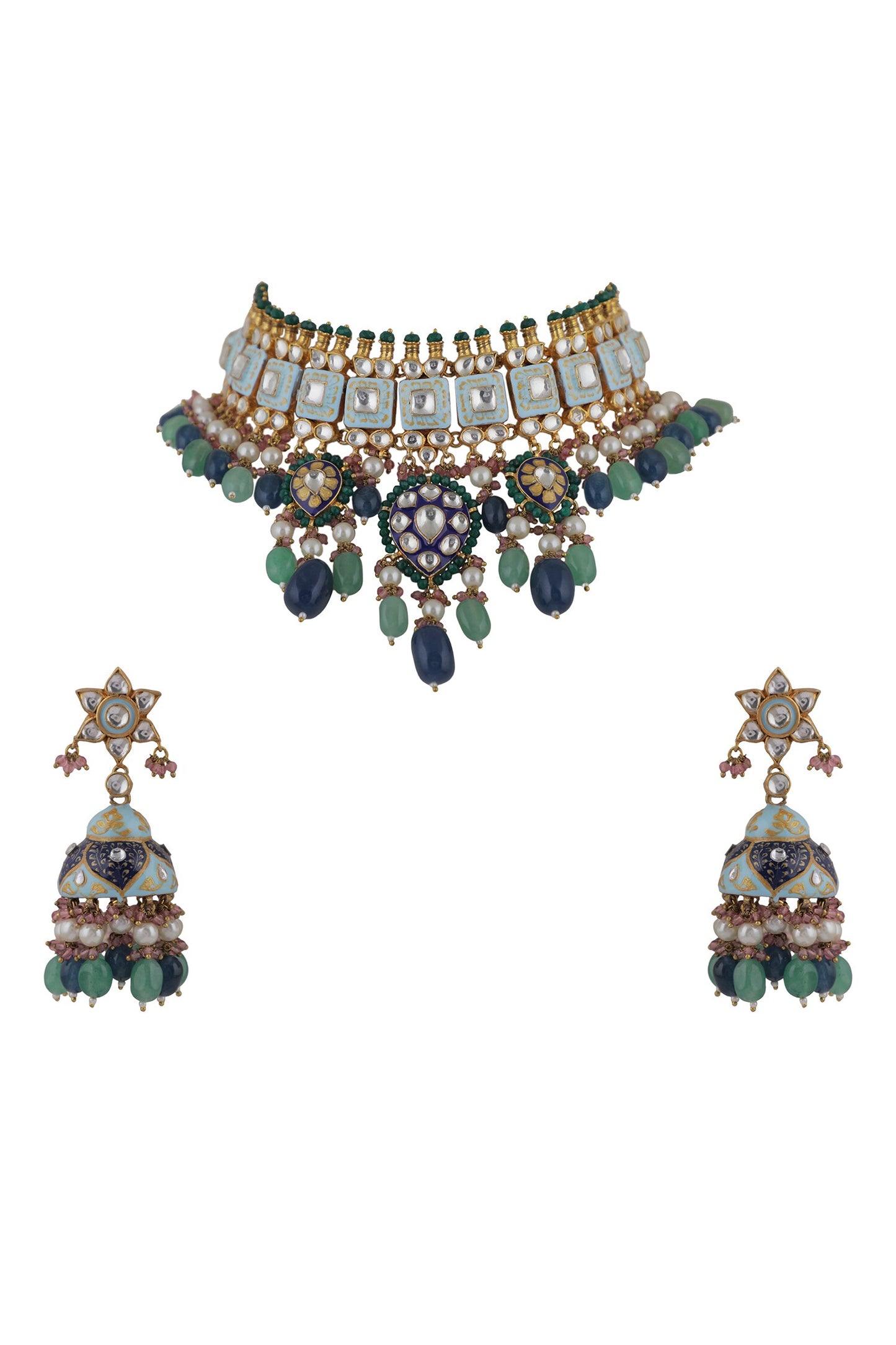 Embellished Mina Work Choker Set 