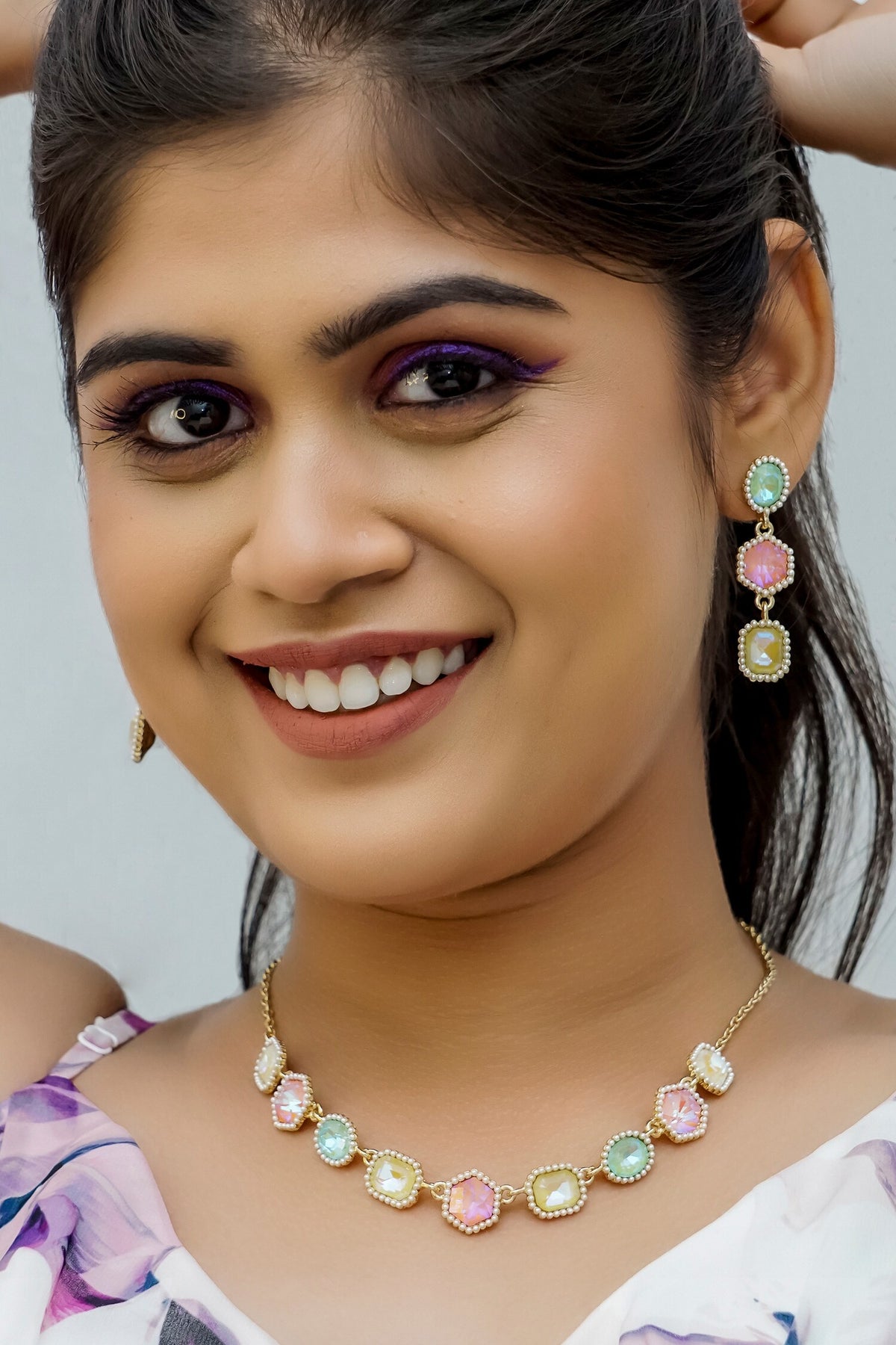 Dangler Crystal Stone Embellished Earrings 