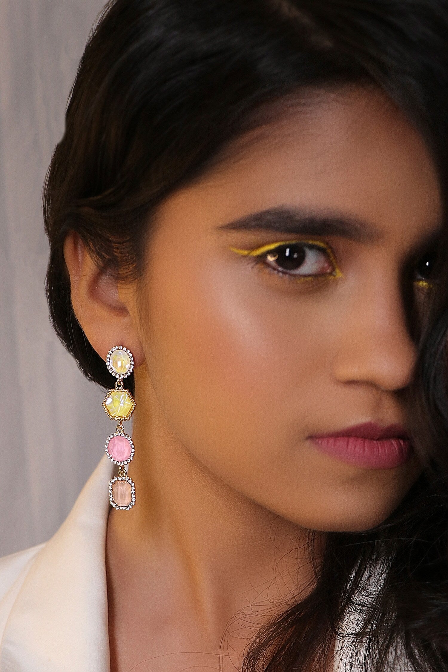 Crystal Embellished Dangler Earrings 
