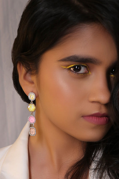 Crystal Embellished Dangler Earrings 