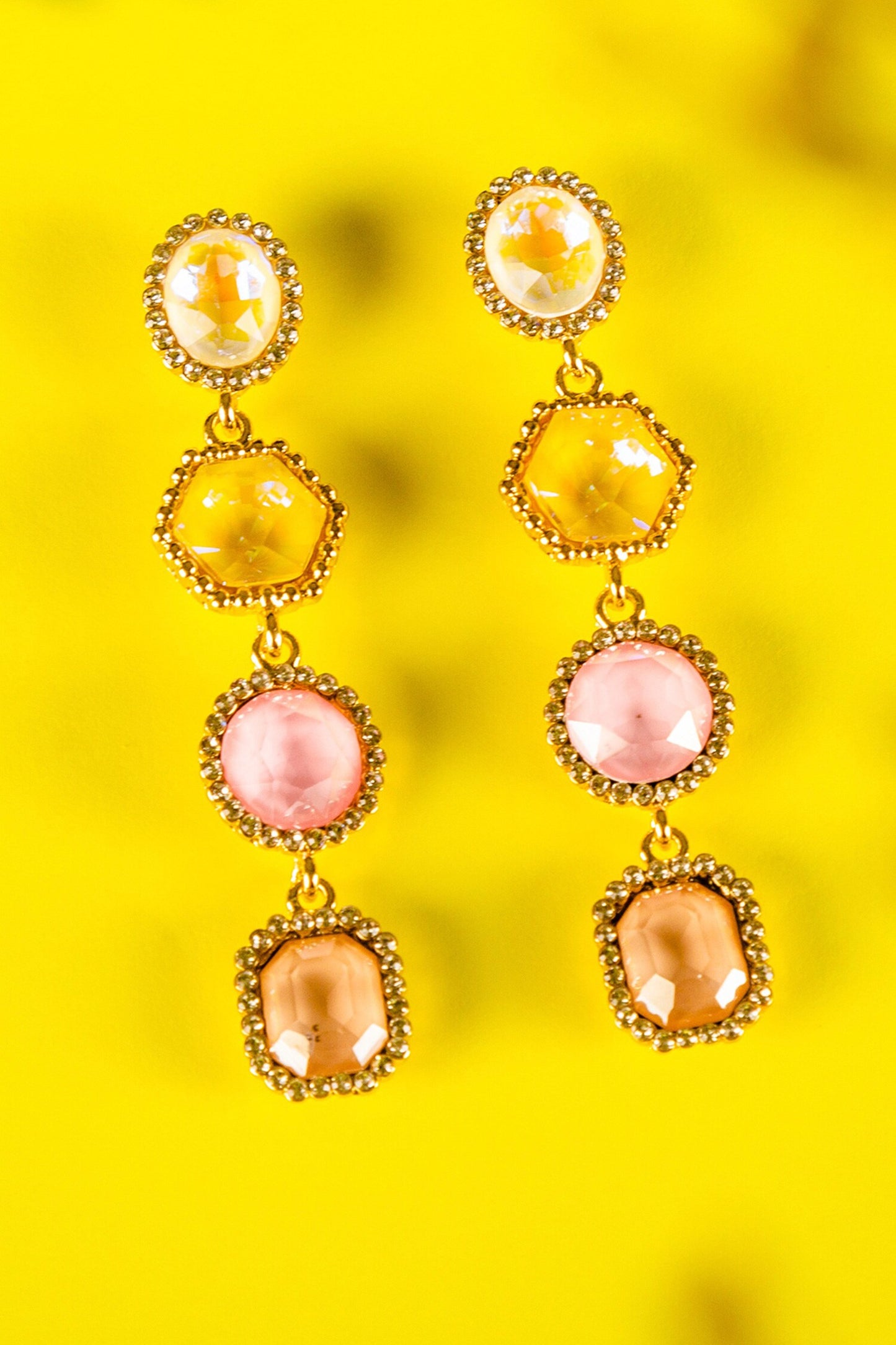Crystal Embellished Dangler Earrings 
