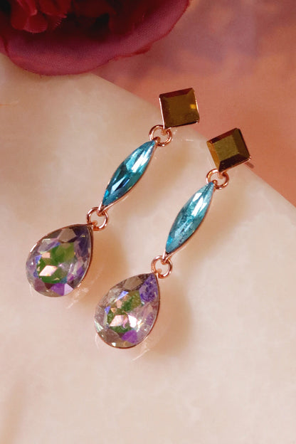 Geometric Stone Embellished Earrings 