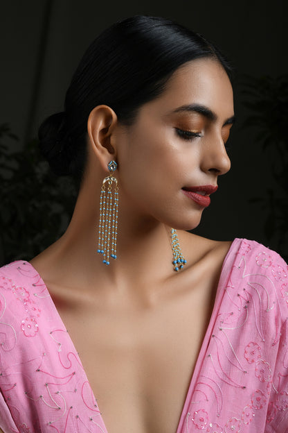 Kundan Chain Earrings 