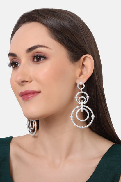 Tiered Circle Motif Danglers 