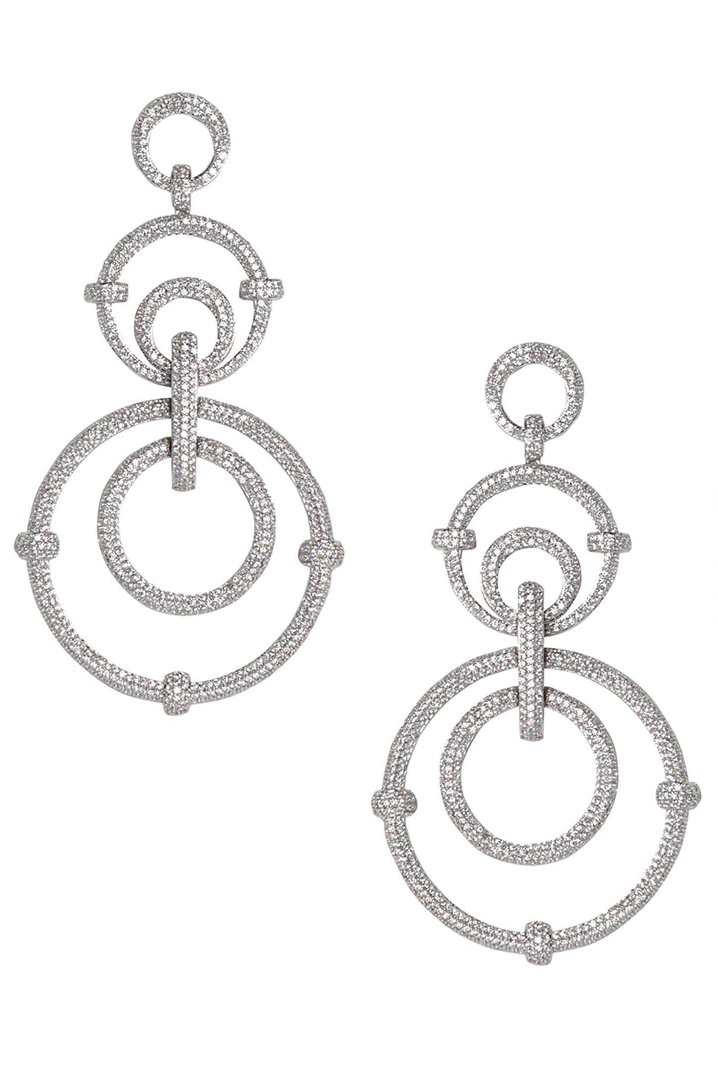 Tiered Circle Motif Danglers 
