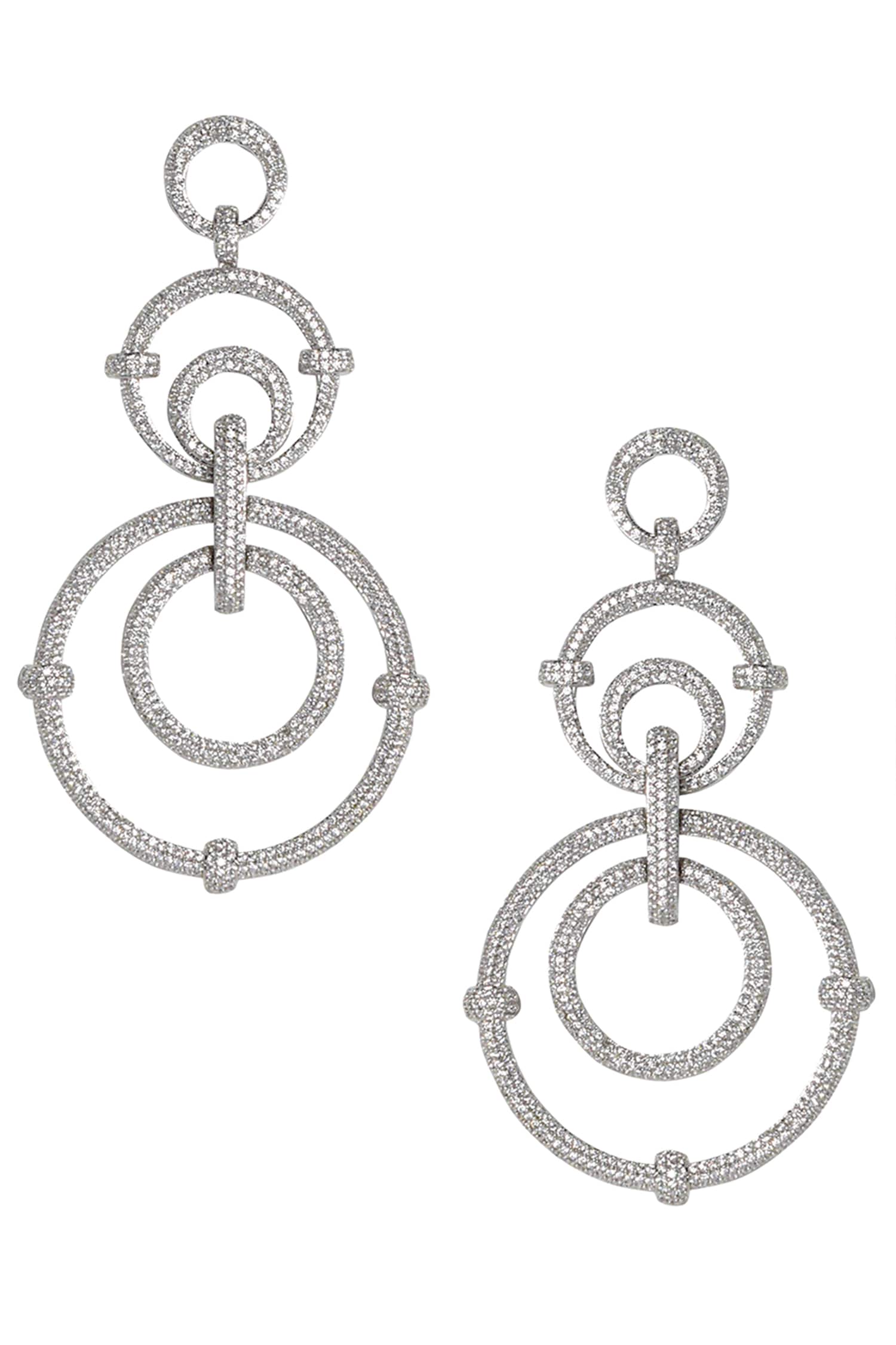 Tiered Circle Motif Danglers 