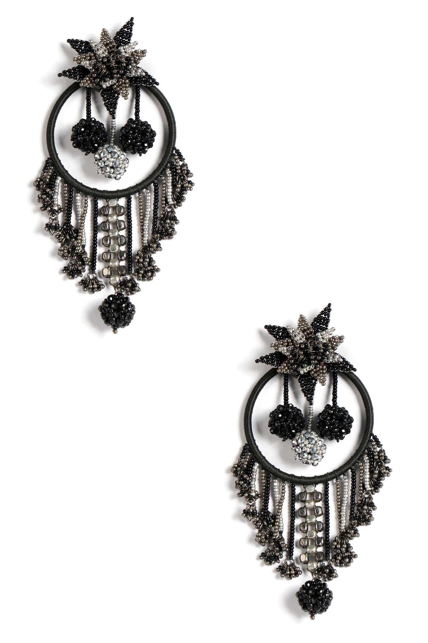 Minha Beaded Tassel Earrings 