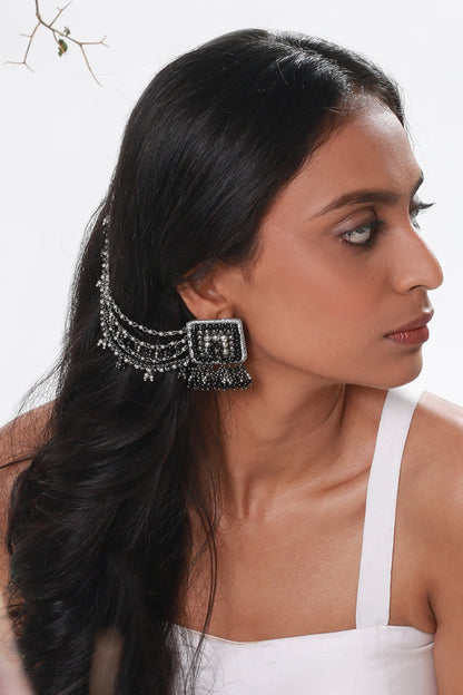 Khizan Earrings With Ear Chain 
