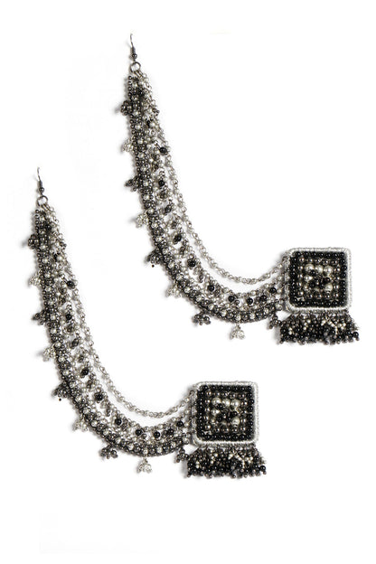 Khizan Earrings With Ear Chain 
