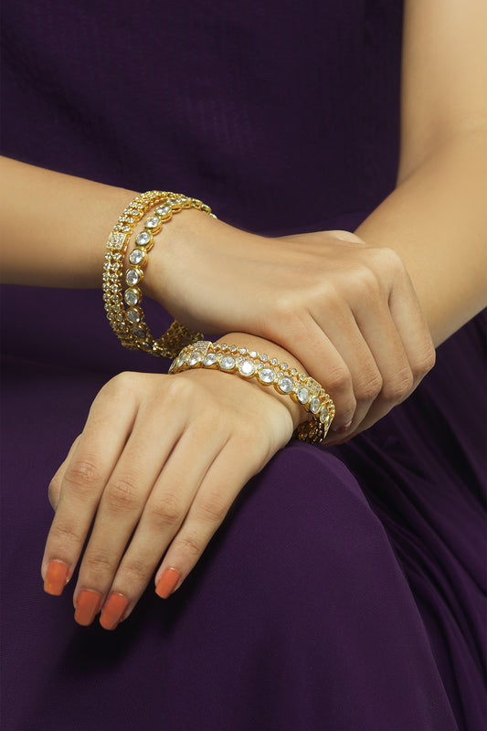 Stone Embellished Bangles Set of 4 