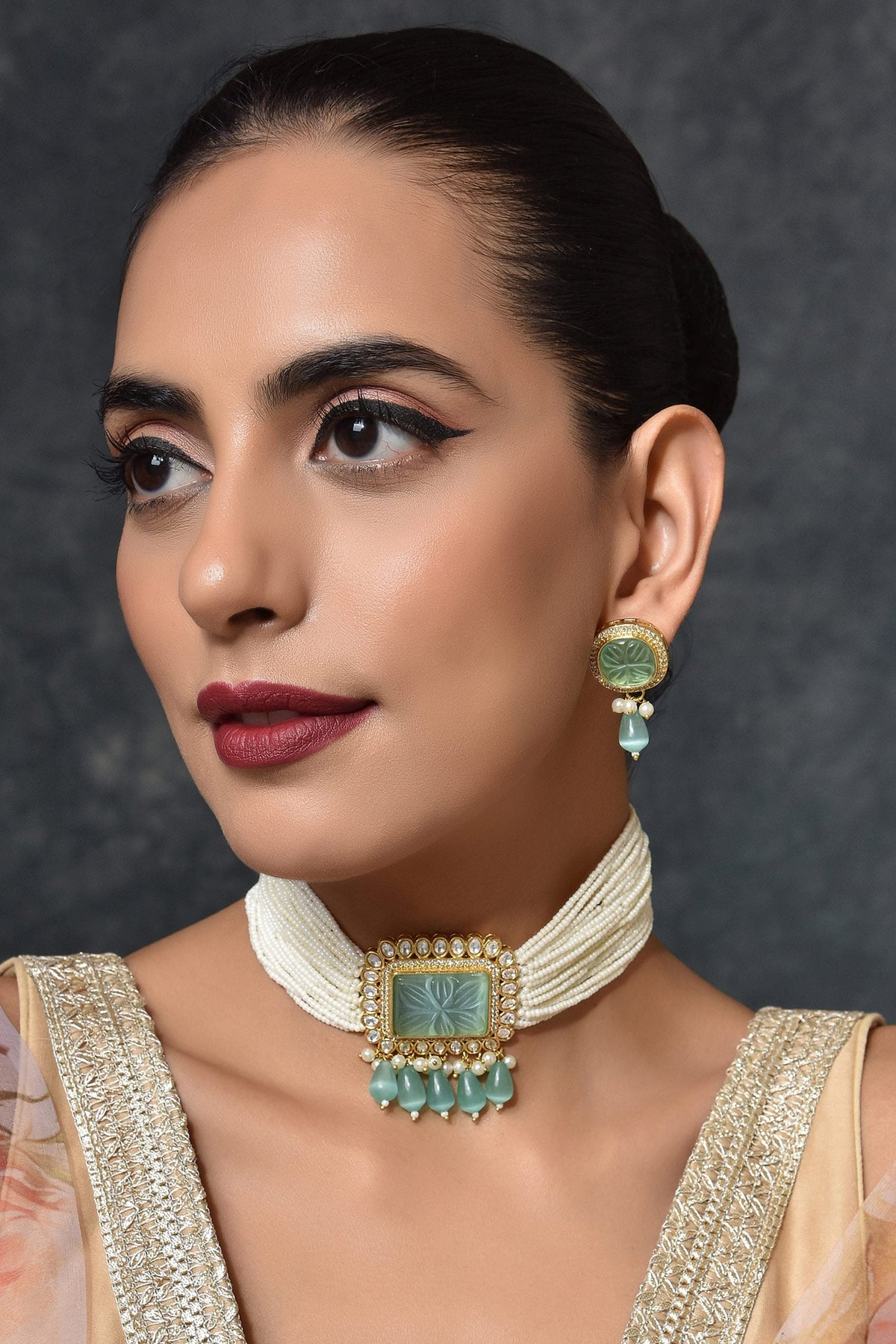 Layered Pearl Choker Set 