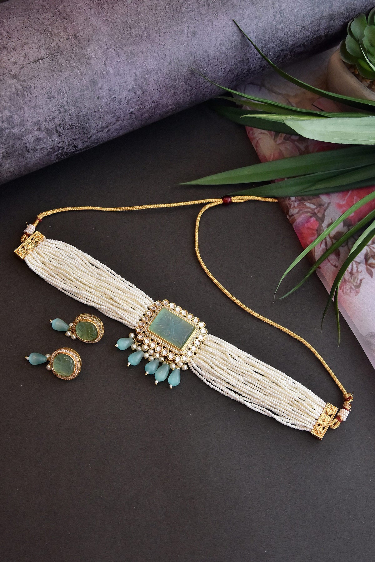 Layered Pearl Choker Set 