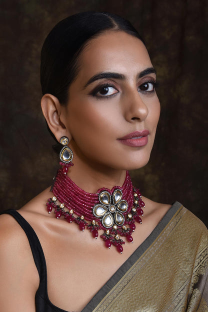 Floral Layered Choker Set 