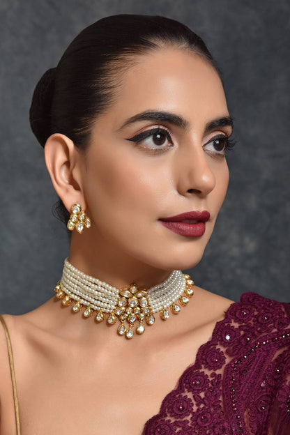 Layered Pearl Choker Set 