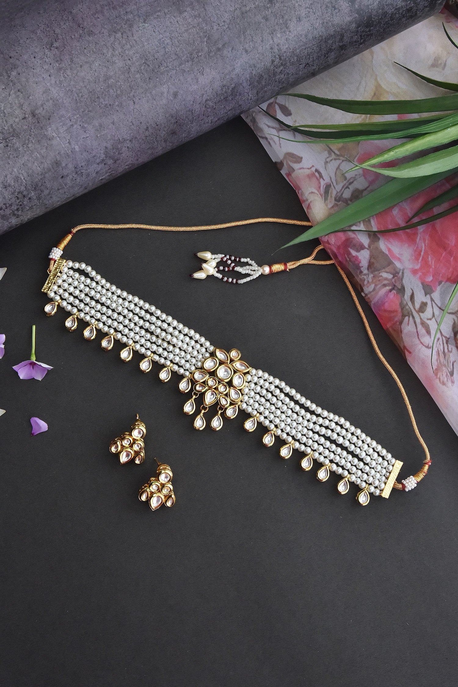 Layered Pearl Choker Set 