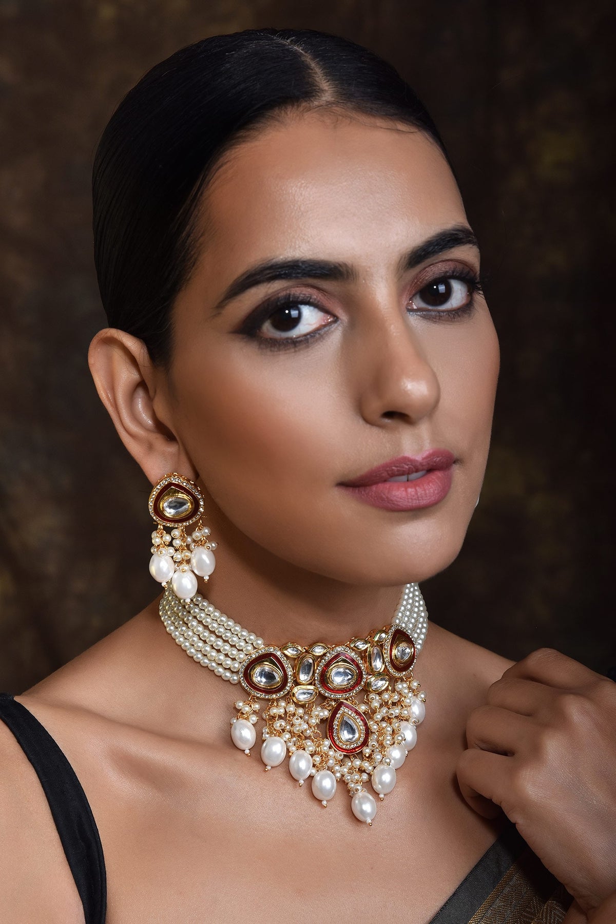 Layered Studded Choker Set 
