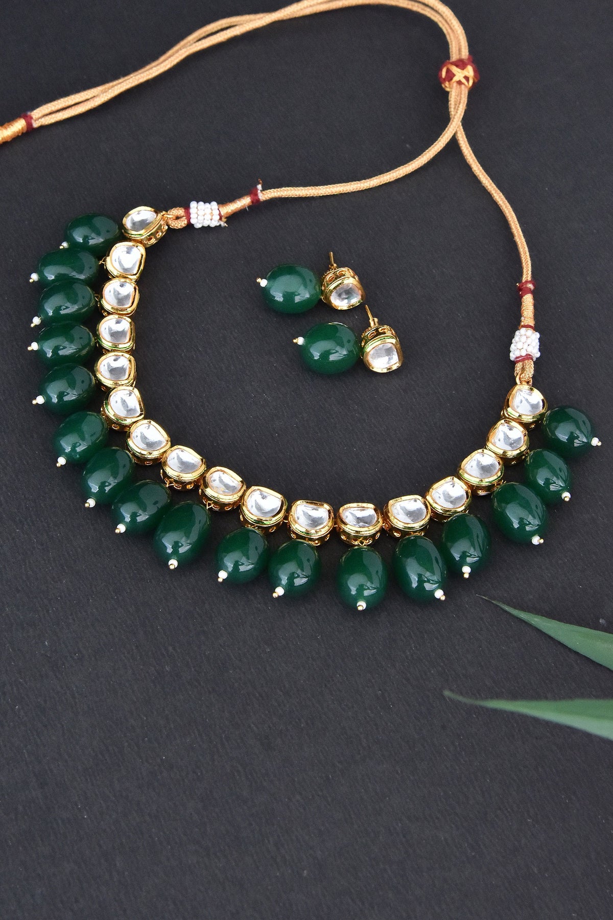 Stone Drop Kundan Choker Set 