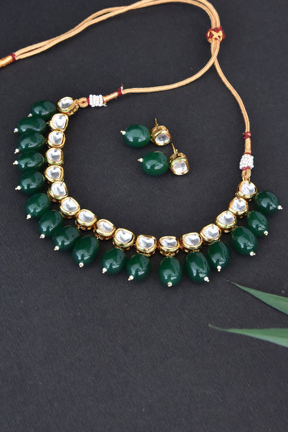 Stone Drop Kundan Choker Set 