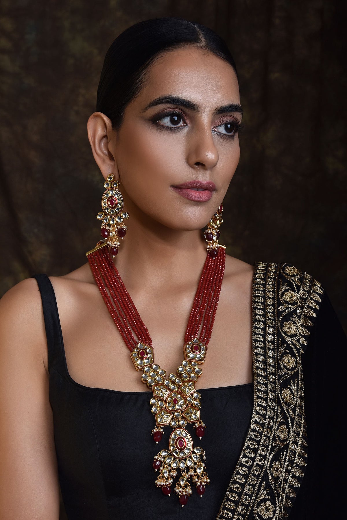 Kundan Pendant Necklace Set 