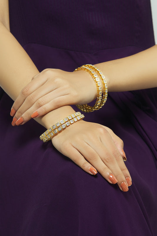 Geometric Bangles Set of 4 