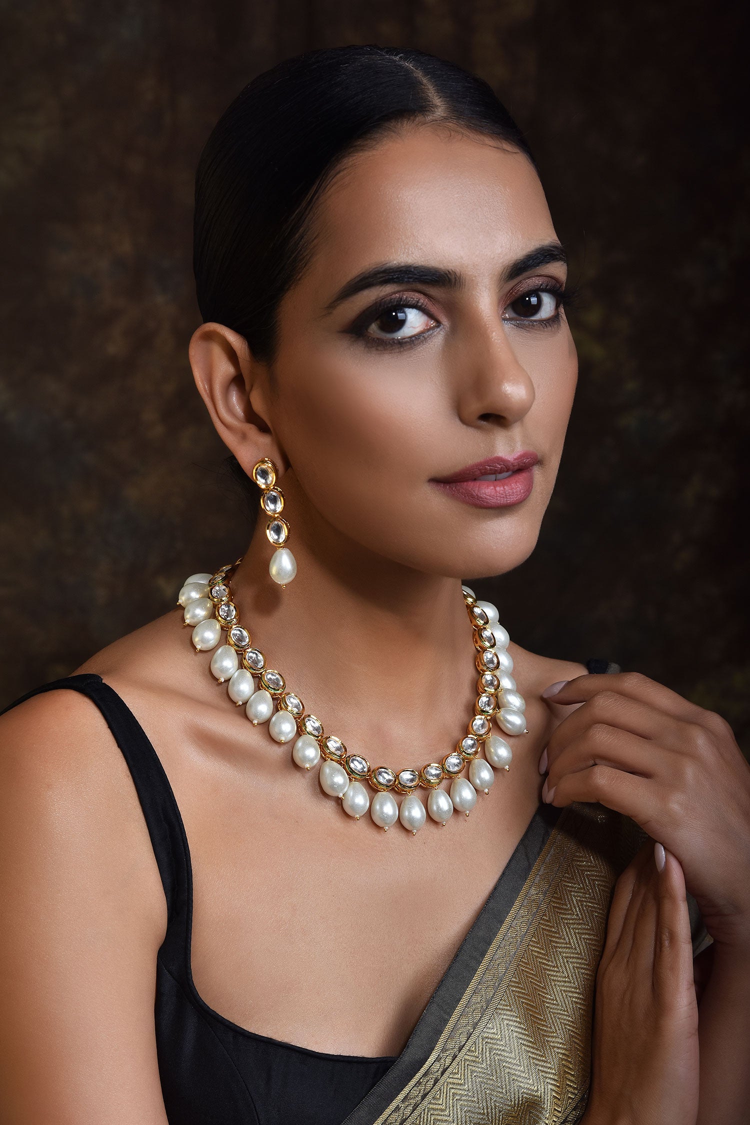 Handcrafted Kundan Necklace Set 