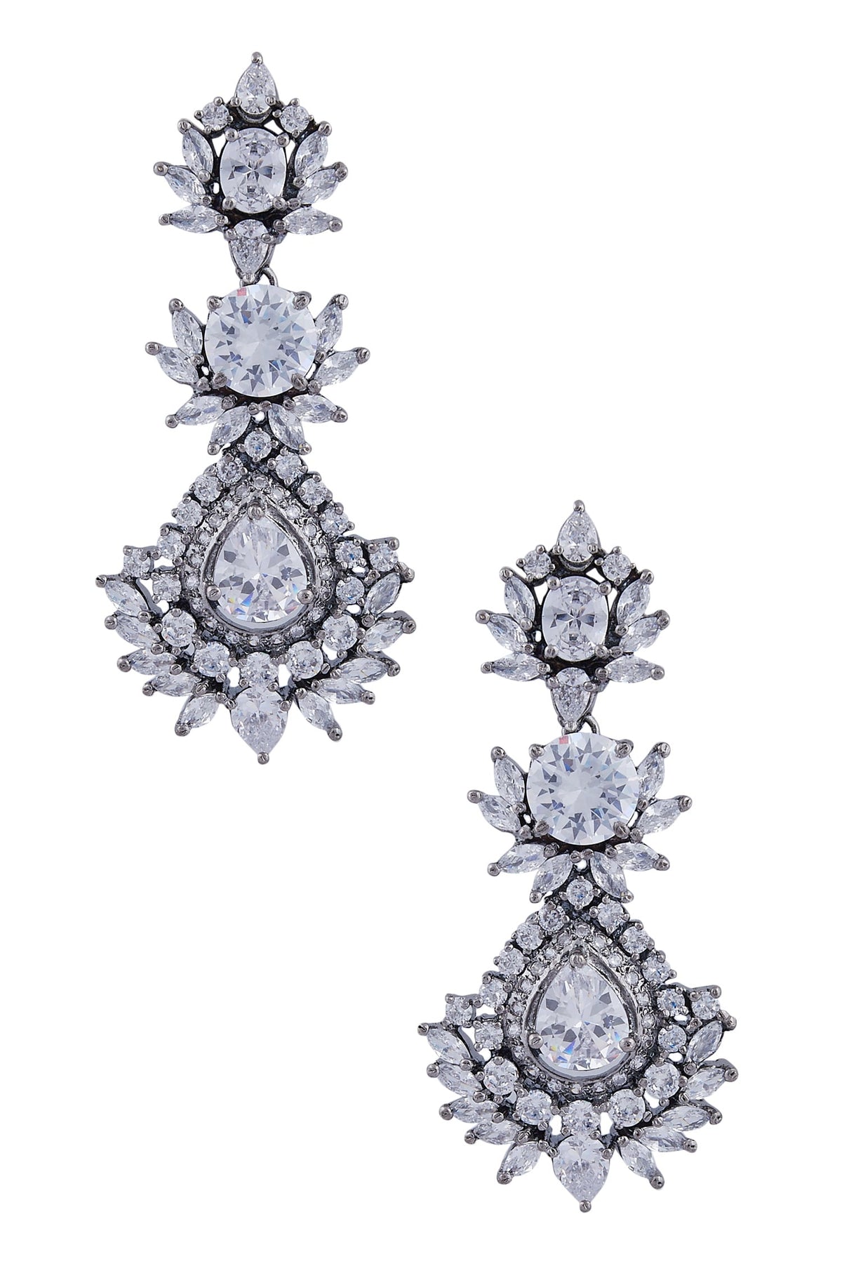 Kundan Crystal Dangle Earrings 