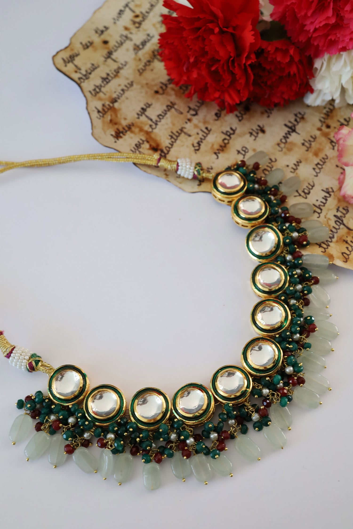 Kundan Stone Drop Choker 