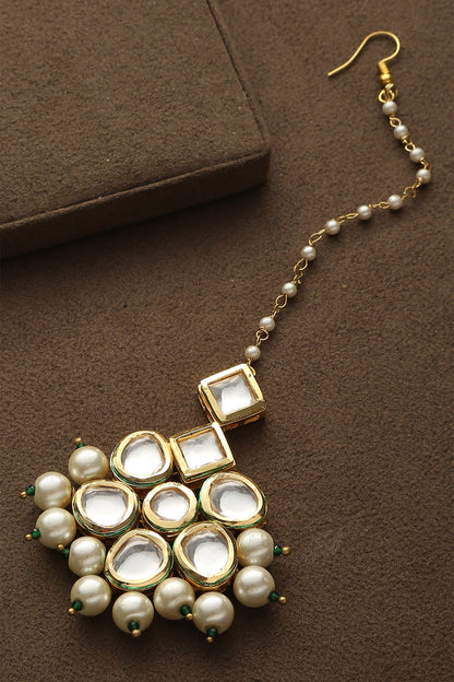 Floral Kundan Maangtikka 